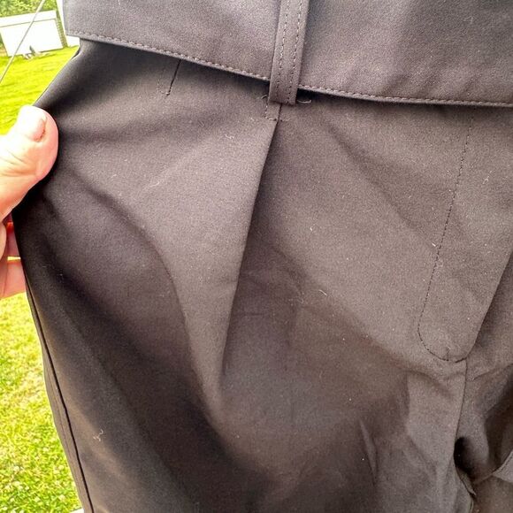 NWT Cynthia Rowley Black Cropped Pants with Belt - Picture 3 of 6